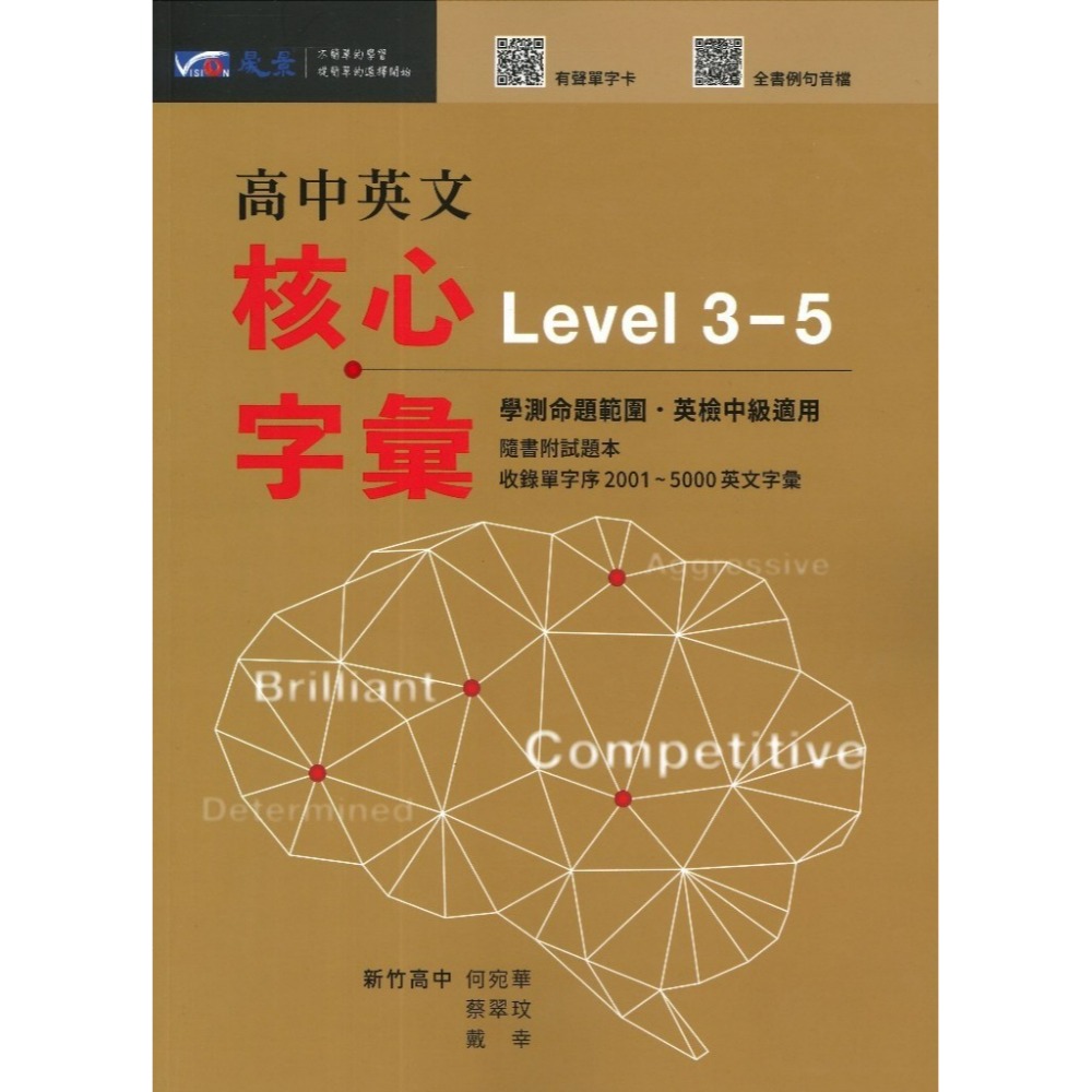 晟景高中 高中英文『核心字彙Level3-5』學測命題範圍、英檢中級適用-規格圖1