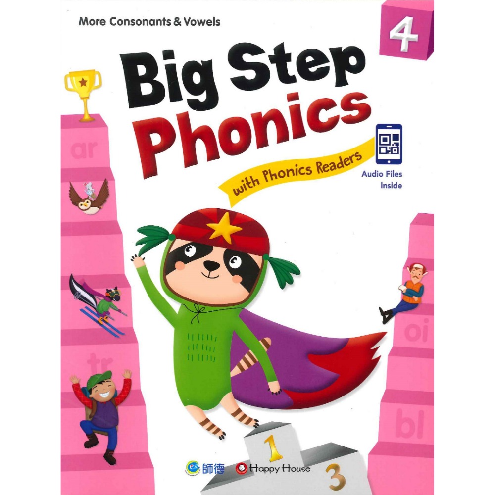 師德國小『Big Step Phonics 』with Phonics Readers 1~4 課本+練習本 附QR音檔-規格圖1