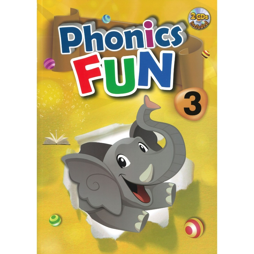 堂奧圖書『Phonics Fun』1 2 3 讀拼音 自然拼讀 課本+習作+字卡+2CD-規格圖1