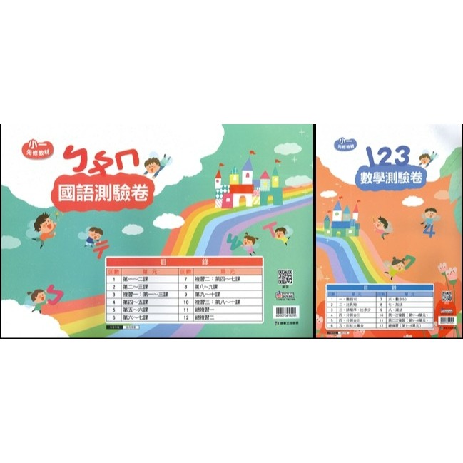 學齡銜接【先修】康軒國小『彩虹王國』國語、數學 ㄅㄆㄣ 讀本(附字卡) 評量本 寫字本 閱讀本 各版本適用 學齡前預習-規格圖1