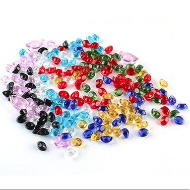 100顆折50元【小魚生活館台灣現貨】七彩水晶琉璃小元寶 14mm 招財 擺飾 裝飾 開發票 自選色-細節圖3