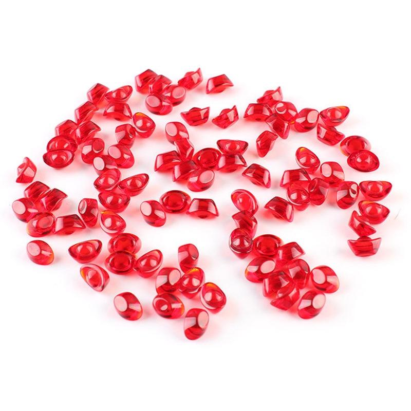 100顆折50元【小魚生活館台灣現貨】七彩水晶琉璃小元寶 14mm 招財 擺飾 裝飾 開發票 自選色-細節圖6