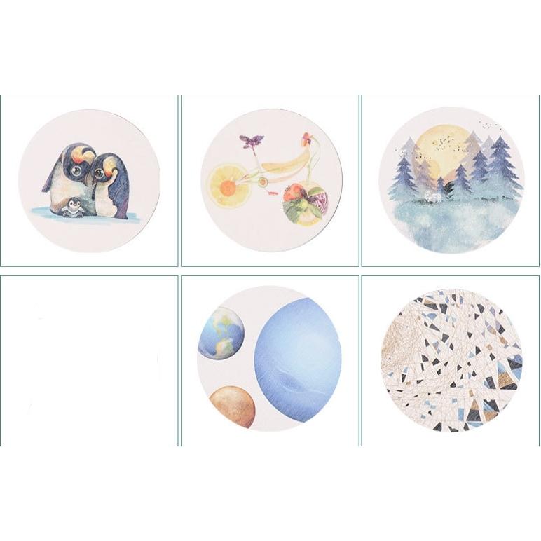 【小魚生活館台灣現貨】超吸水圓形硅藻土杯墊 五色可選 矽藻土 吸水 浴室廁所 洗漱台-細節圖6