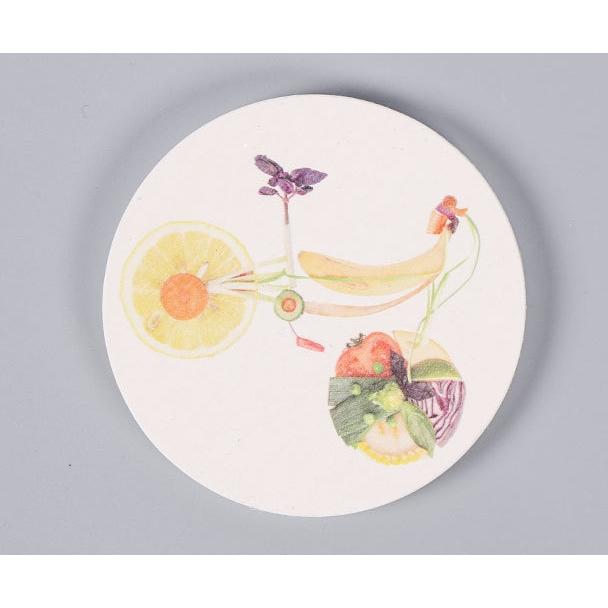 【小魚生活館台灣現貨】超吸水圓形硅藻土杯墊 五色可選 矽藻土 吸水 浴室廁所 洗漱台-細節圖9