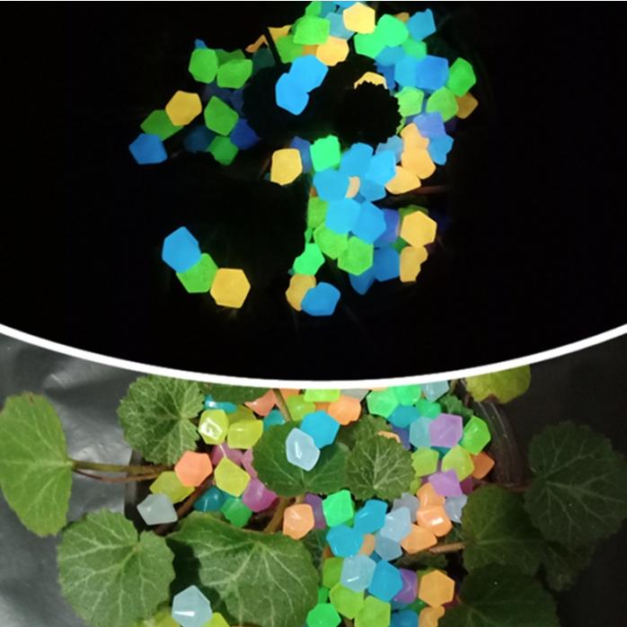 300顆入菱形夜光發光石【小魚生活館台灣現貨】夜光石 水族造景 家居盆栽 魚缸擺飾 園藝裝飾-細節圖4