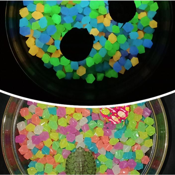 300顆入菱形夜光發光石【小魚生活館台灣現貨】夜光石 水族造景 家居盆栽 魚缸擺飾 園藝裝飾-細節圖6