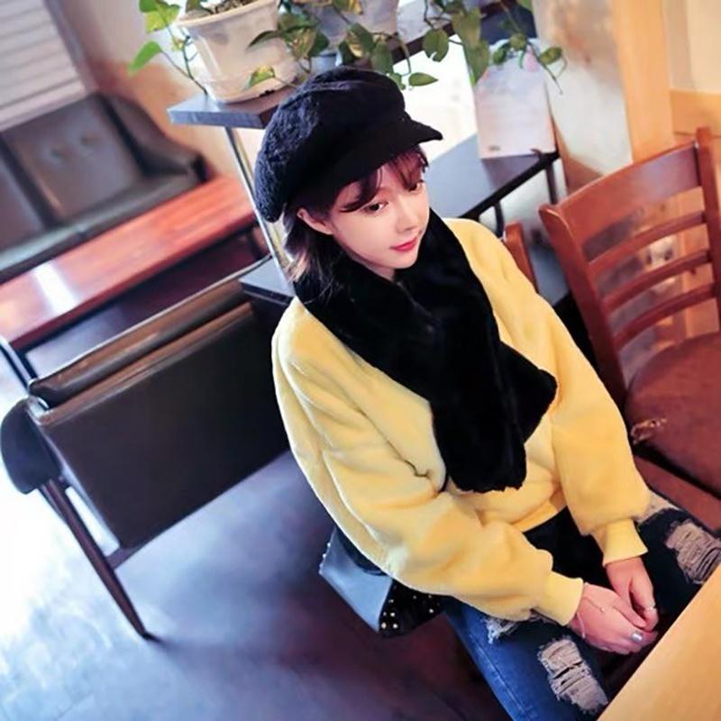 【小魚生活館台灣現貨】暖呼呼仿兔毛時尚圍脖 現貨 保暖 台灣出貨 冬季 圍巾 脖圍-細節圖4