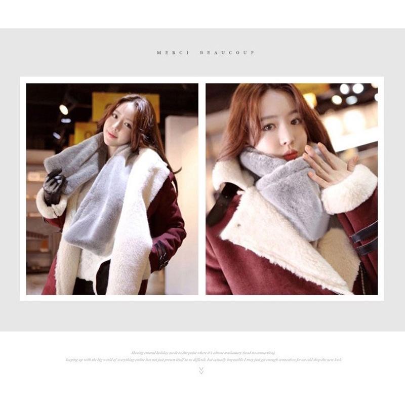 【小魚生活館台灣現貨】暖呼呼仿兔毛時尚圍脖 現貨 保暖 台灣出貨 冬季 圍巾 脖圍-細節圖6