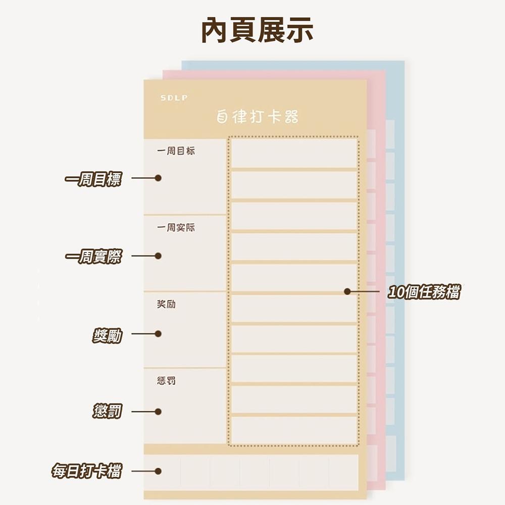 【小魚生活館台灣現貨】小熊自律打卡計畫本 獎勵積分卡 創意文具 打卡器 暑假 執行目標-細節圖4