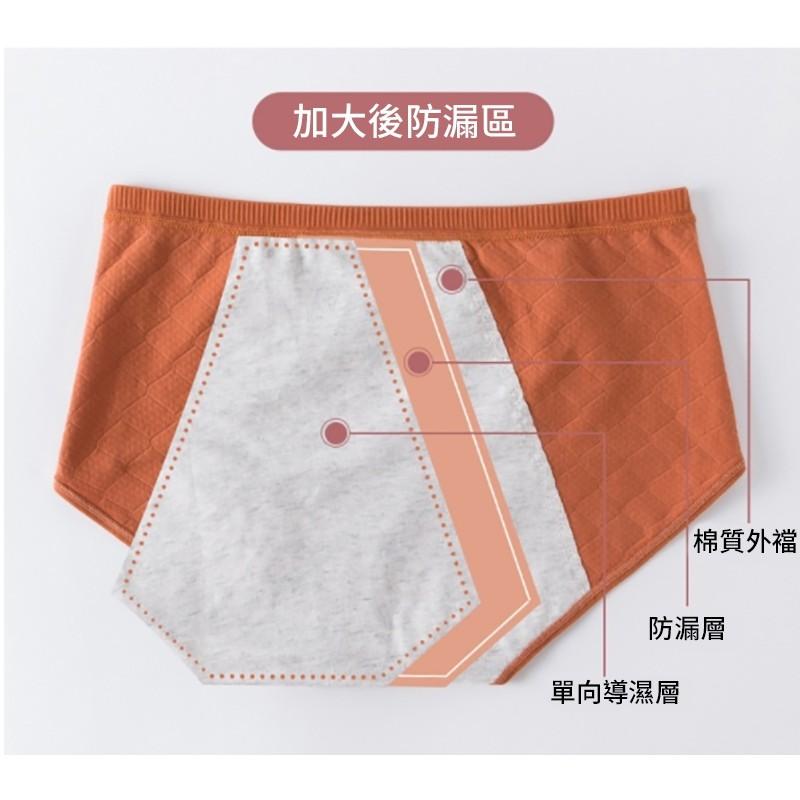 【小魚生活館台灣現貨】純棉透氣三層防漏生理褲-細節圖4