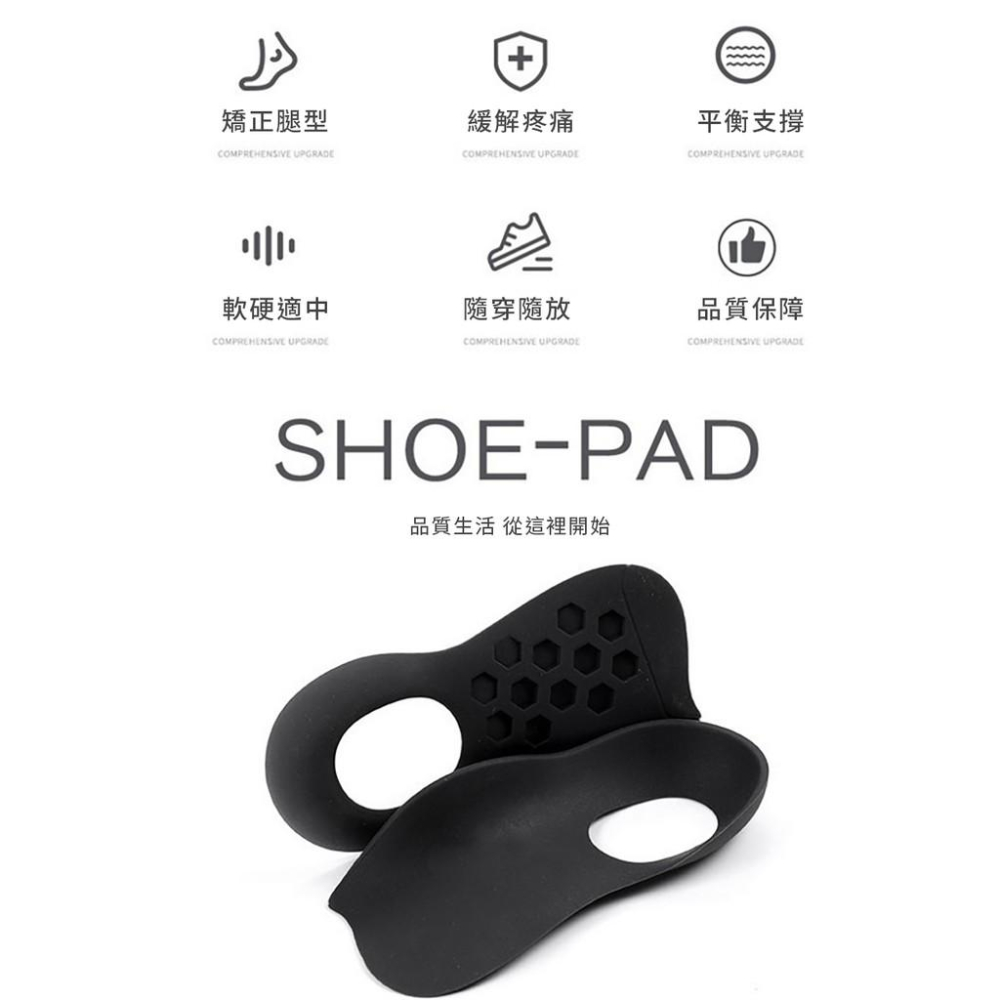 【小魚生活館台灣現貨】足弓支撐釋壓鞋墊-細節圖7