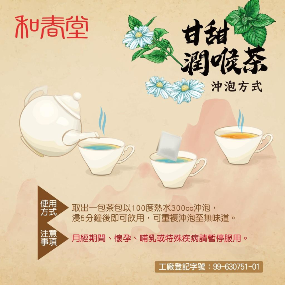 【和春堂台灣現貨】膨大海 除噪滋潤～甘甜潤喉茶 告別沙啞卡卡與不適-細節圖4