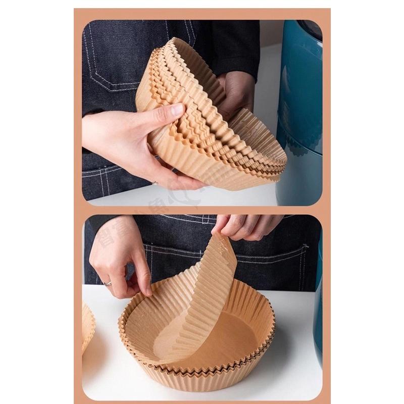 【小魚生活館台灣現貨】氣炸鍋專用烘焙紙盤 一組50張 硬殼包裝不會折到 快速出貨 一張不到1元-細節圖7