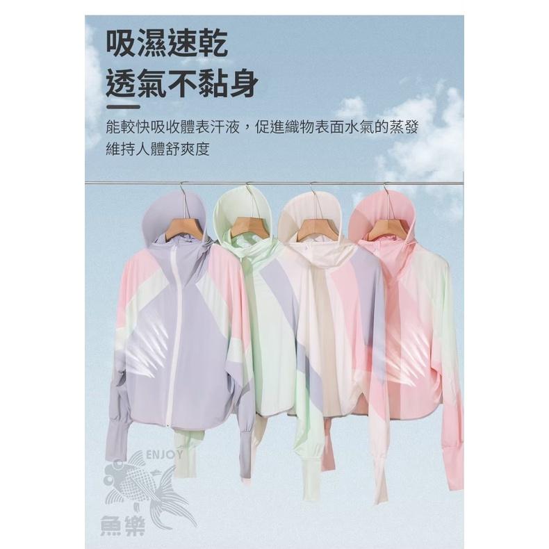 【小魚生活館台灣現貨】夏季防紫外線拚色輕薄防曬外套-細節圖7