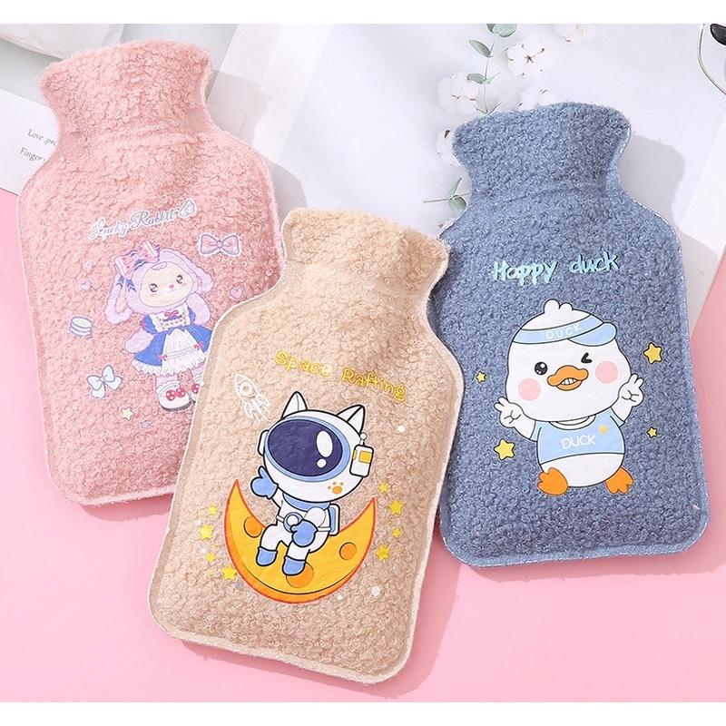 【小魚生活館台灣現貨】毛茸熱呼呼注水式熱水袋-細節圖8