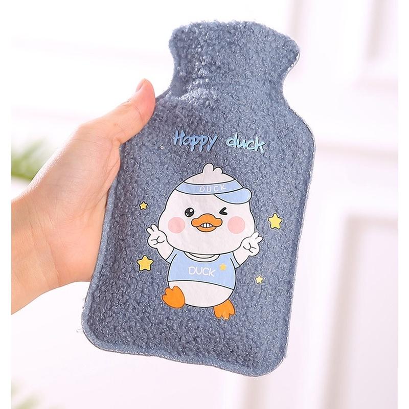 【小魚生活館台灣現貨】毛茸熱呼呼注水式熱水袋-細節圖9