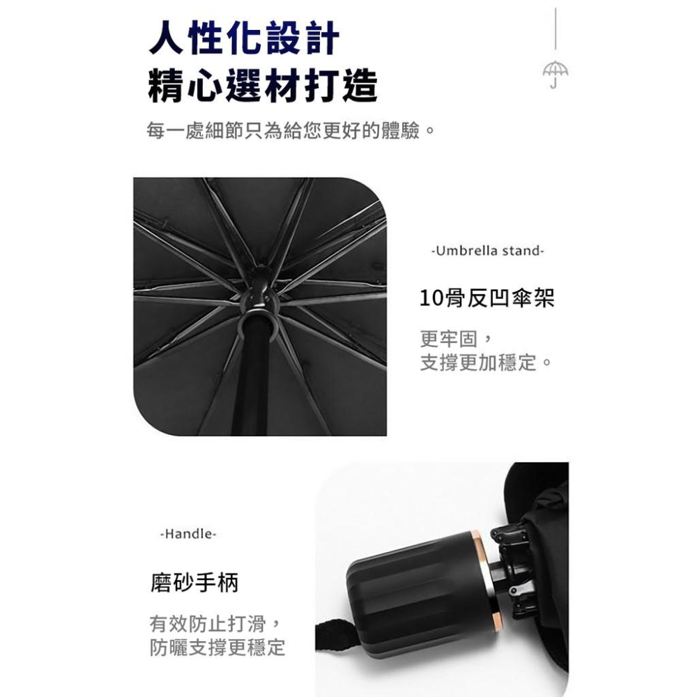 【小魚生活館台灣現貨】車用大尺寸遮光降溫傘 銀膠 遮陽傘 汽車 轎車 休旅車 貨車皆可使用-細節圖9