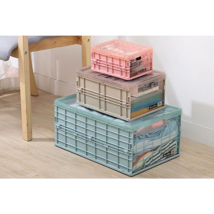 【小魚生活館台灣現貨】可摺疊收納籃 折疊收納箱 小/中/大-細節圖7