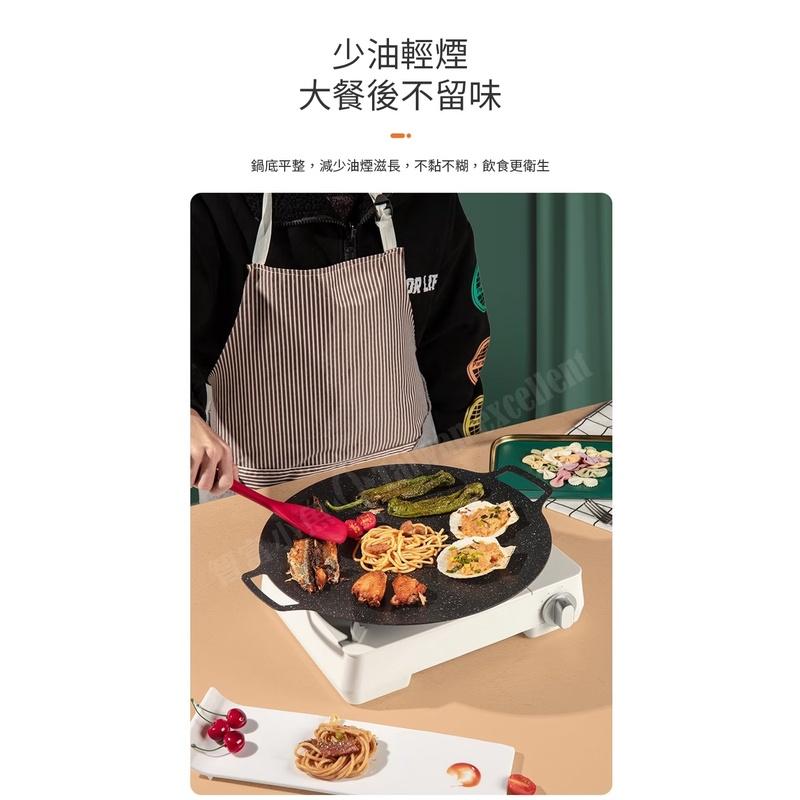 【小魚生活館台灣現貨】韓國麥飯石鑄鐵烤盤-細節圖7