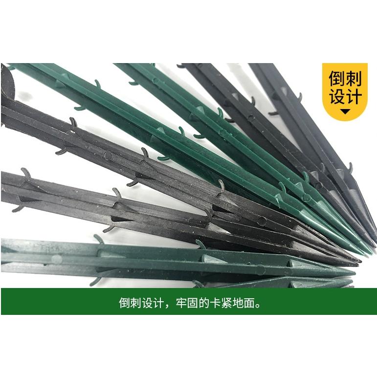 【小魚生活館台灣出貨】塑膠地釘 黑色綠色可挑 防草布釘 園藝用品 固定釘果園 地布釘 加粗 農田塑膠釘-細節圖5