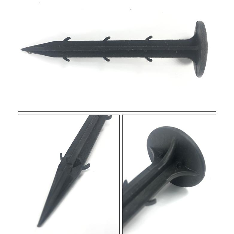 【小魚生活館台灣出貨】塑膠地釘 黑色綠色可挑 防草布釘 園藝用品 固定釘果園 地布釘 加粗 農田塑膠釘-細節圖8