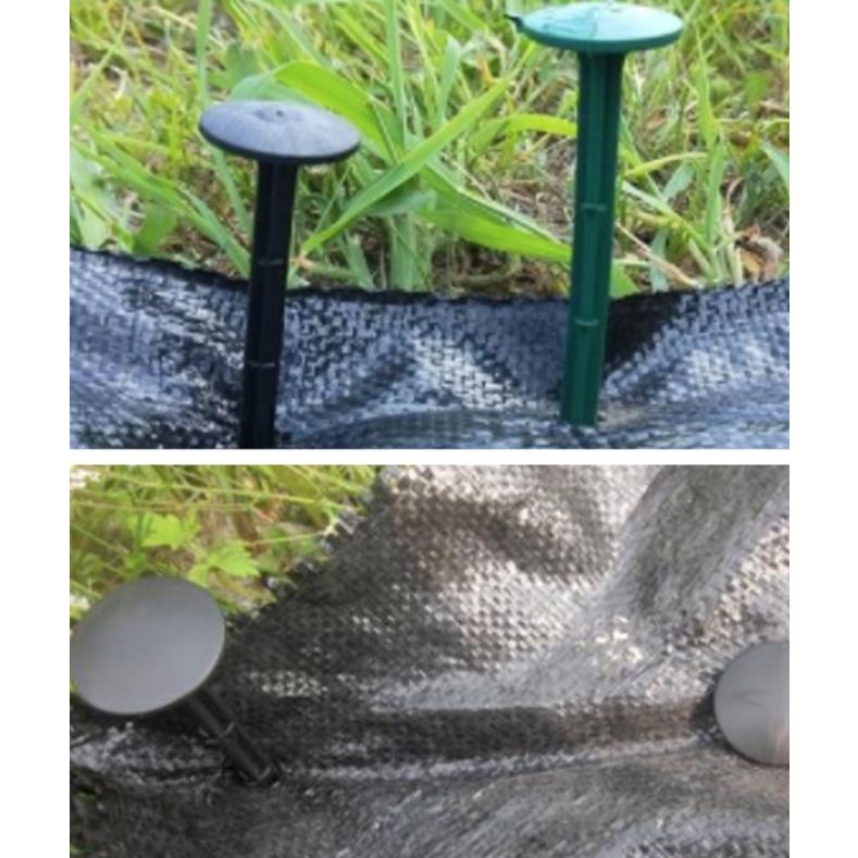 【小魚生活館台灣出貨】塑膠地釘 黑色綠色可挑 防草布釘 園藝用品 固定釘果園 地布釘 加粗 農田塑膠釘-細節圖9