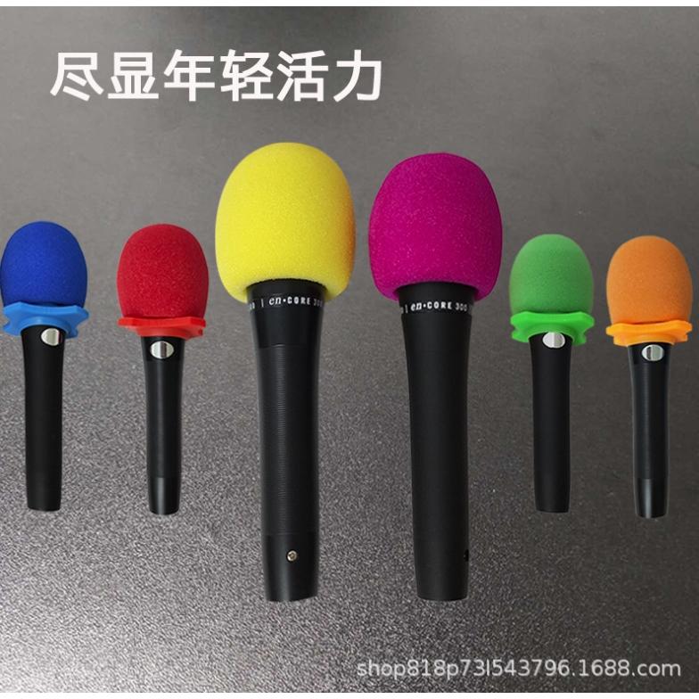 【小魚生活館台灣現貨】話筒保護套 獨立包裝 KTV麥克風 加厚海棉套 上課防摔防噴罩-細節圖5