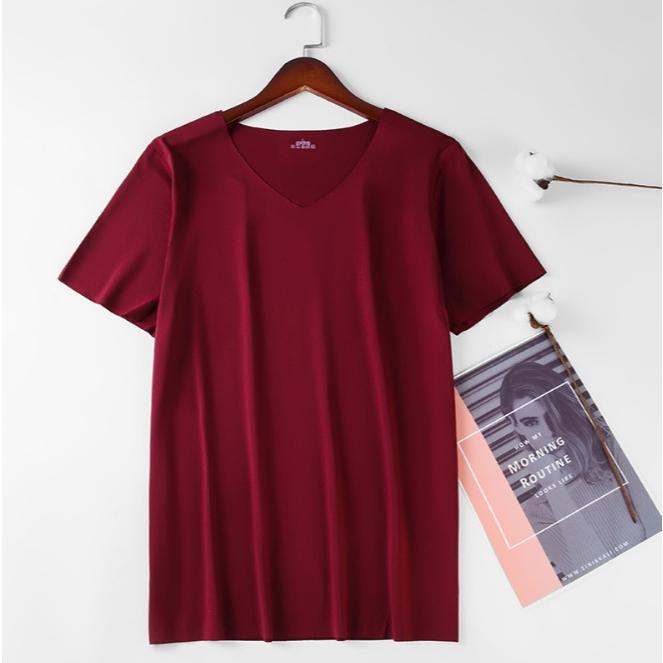 男冰絲無痕短袖T恤 V領 男生涼感短袖上衣 運動上衣內衣 上班襯衫內衣 運動排汗衫吸濕排汗-細節圖4