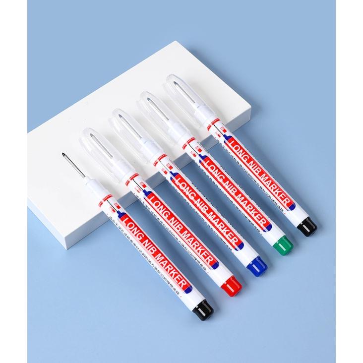 【小魚生活館台灣現貨】木工長頭記號筆 加長記號筆 奇異筆麥克筆簽字筆 打孔鑽孔畫點標記筆 五金衛浴安裝-細節圖8