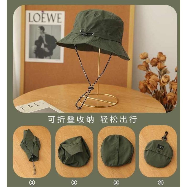 【小魚生活館台灣出貨】防水可收納包包漁夫帽 速乾漁夫帽遮陽帽防曬帽登山帽健行帽 防潑水漁夫帽防水漁夫帽情侶漁夫帽-細節圖7