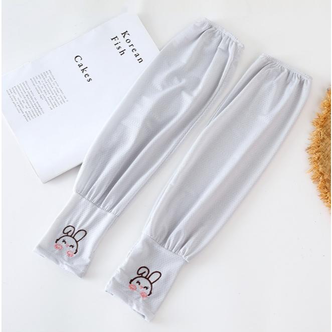 【女款兔子寬鬆袖套】冰絲袖套 女生防曬袖套涼感袖套 舒適透氣輕薄防曬 騎車登山爬山健行慢跑-細節圖8