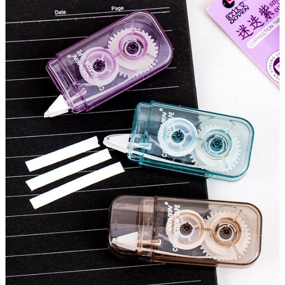 【小魚生活館台灣出貨】 馬卡龍煙燻方形修正帶 立可帶 口袋款迷你修正帶 辦公文具學生文具 附電子發票-細節圖6