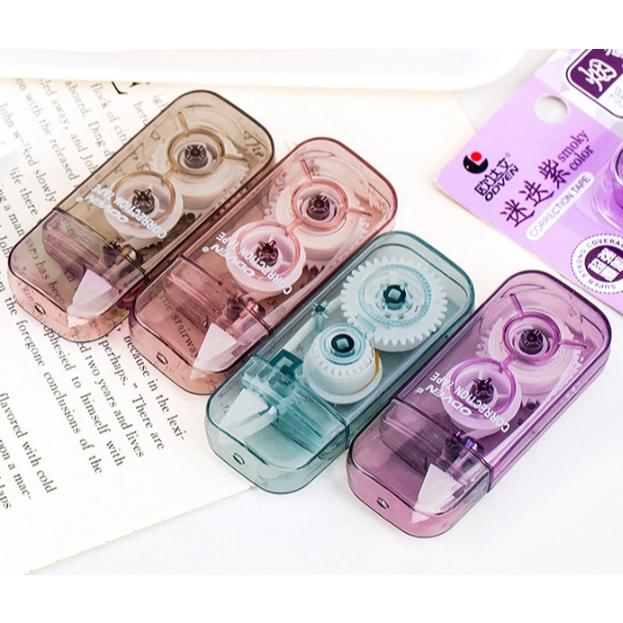 【小魚生活館台灣出貨】 馬卡龍煙燻方形修正帶 立可帶 口袋款迷你修正帶 辦公文具學生文具 附電子發票-細節圖7