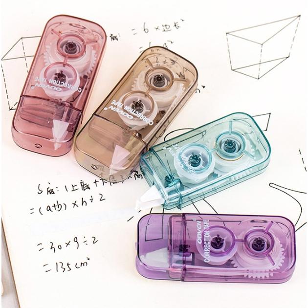 【小魚生活館台灣出貨】 馬卡龍煙燻方形修正帶 立可帶 口袋款迷你修正帶 辦公文具學生文具 附電子發票-細節圖8