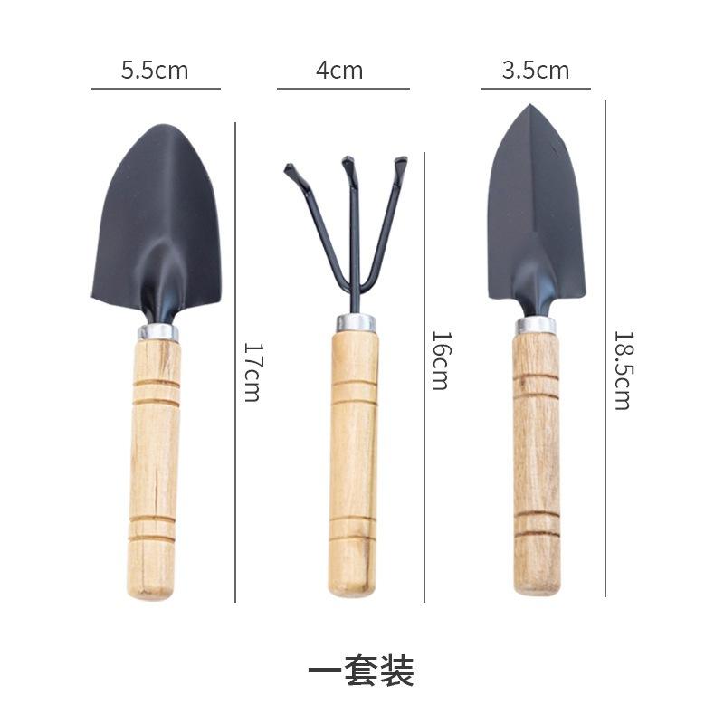 【小魚生活館台灣出貨】多肉植物園藝挖土三件組 家庭盆栽花挖土鐵耙鐵鏟鬆土用具鏟子 種花種菜小型工具-細節圖8