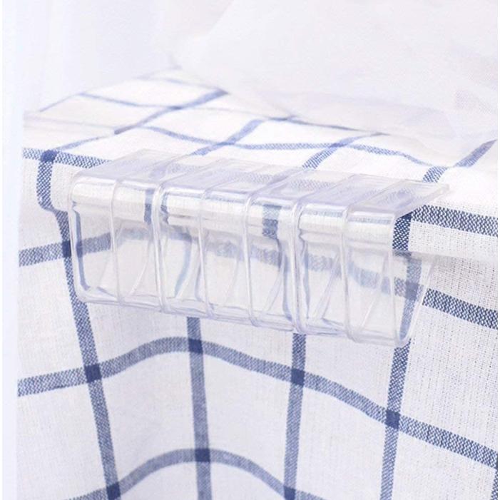 【小魚生活館台灣出貨】桌巾防滑固定器 桌布防滑固定 透明固定夾 免釘可調整桌巾扣-細節圖2