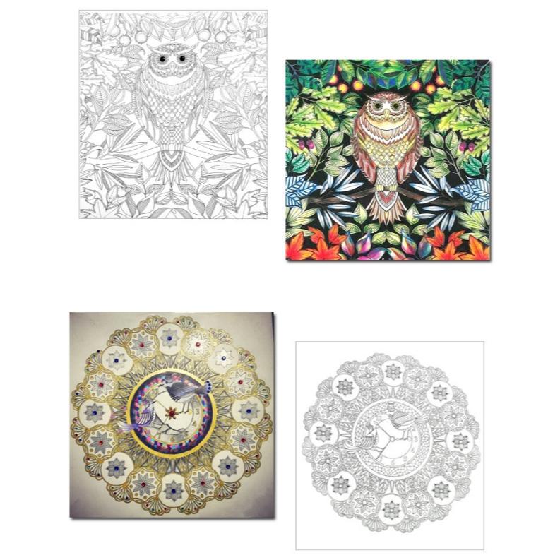 【小魚生活館台灣出貨】祕密花園著色本 減壓填色繪畫手繪塗鴉畫本 生日禮物畢業禮物 聖誕節兒童節 抽獎禮品 附電子發票-細節圖6