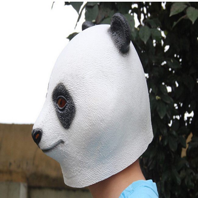 熊貓頭套 功夫熊貓 貓熊面具 團團圓圓 萬聖節裝扮 面具 眼罩 面罩 cosplay 變裝派對【A77004701】-細節圖4