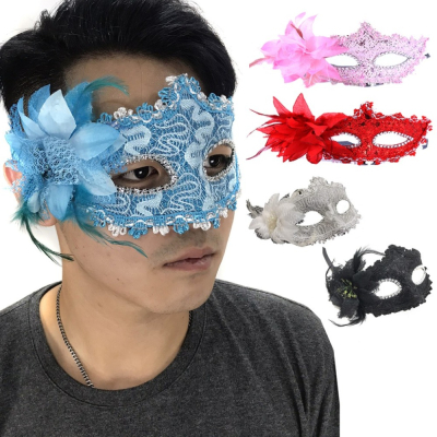 威尼斯面具 皮革面具(帶花) 歌劇魅影 面具 花紋包布面具 眼罩 cosplay 舞會 化妝舞會【A77008001】