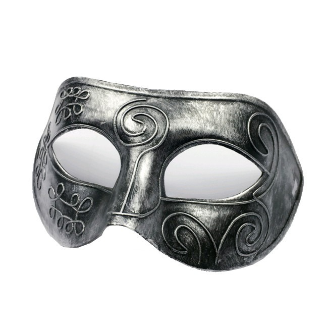 古戰場 騎士面具 平頭雕花 騎士面罩(半臉) 戰士裝扮 威尼斯面具 半臉面具 COSPLAY 舞會面罩【A770085】-細節圖5