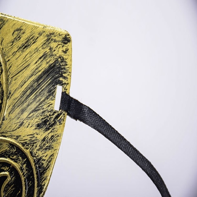 古戰場 騎士面具 平頭雕花 騎士面罩(半臉) 戰士裝扮 威尼斯面具 半臉面具 COSPLAY 舞會面罩【A770085】-細節圖6