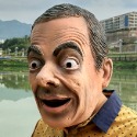 萬聖節 頭套 豆豆先生 面具 Mr.bean 憨豆先生 羅溫艾金森 惡搞面具 卡通面具 痘痘 豆豆【A77010501】-規格圖6