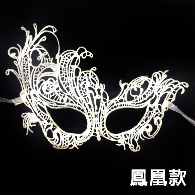 舞會面具 白色 蕾絲面具(12款) 時尚 性感裝扮 面罩 舞會 面具 眼罩 cosplay 變裝-細節圖7