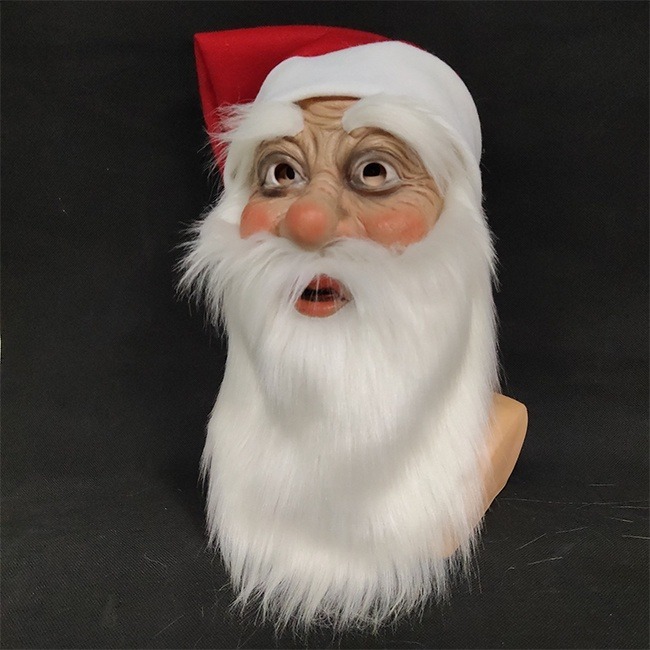 聖誕老人裝扮 乳膠頭套(2款) 聖誕老公公 乳膠面具 仿真頭套 聖誕節 COS 搞怪 派對 變裝【A770125】-細節圖8