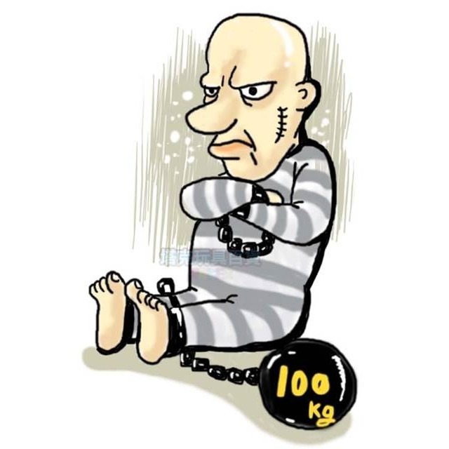 萬聖節 囚犯銬 (頭+手+腳) 手銬 全身銬組 囚犯鍊 變裝道具 搞怪 萬聖遊行 Cosplay【W11000401】-細節圖3