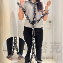 萬聖節 囚犯銬 (頭+手+腳) 手銬 全身銬組 囚犯鍊 變裝道具 搞怪 萬聖遊行 Cosplay【W11000401】-規格圖5
