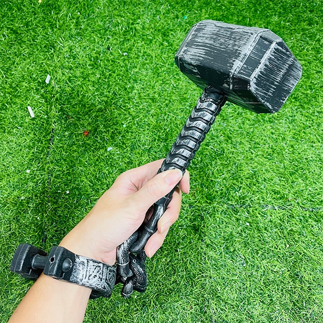 假兵器 鎖鏈槌 鎖鍊道具 雷神槌 飛槌 鍊條 武器道具 囚犯鍊條 cosplay 囚犯 變裝【W110028】-細節圖4