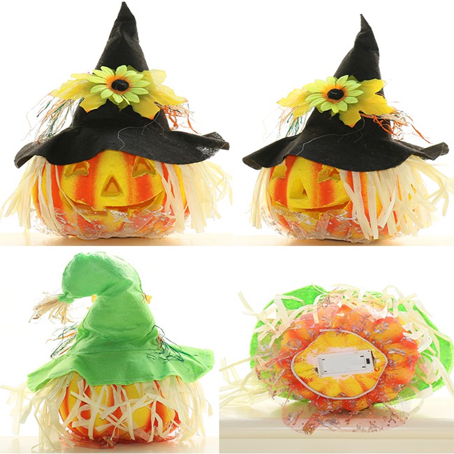 萬聖節 南瓜燈 擺設燈(12吋) 尖帽南瓜頭 南瓜燈 裝飾燈 發光南瓜 餐廳 酒吧 鬼屋裝飾【W330025】-細節圖6