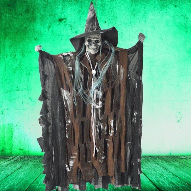 吊掛 小號鬼 萬聖節 感應 小吊鬼 發聲鬼叫 吊鬼 骷髏 巫婆 恐怖鬼 鬼屋裝扮 吊鬼整蠱【W44001501】-細節圖3