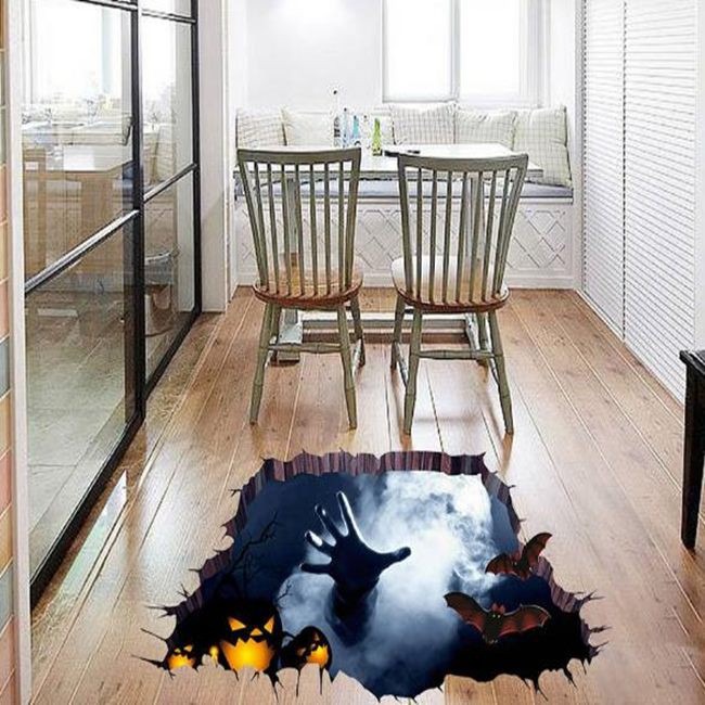 靜電貼 鬼手 萬聖節 3D立體貼 玻璃貼 地貼 地板貼 地墊 牆貼 彩繪 裝飾佈置 鬼屋【W44002501】-細節圖3